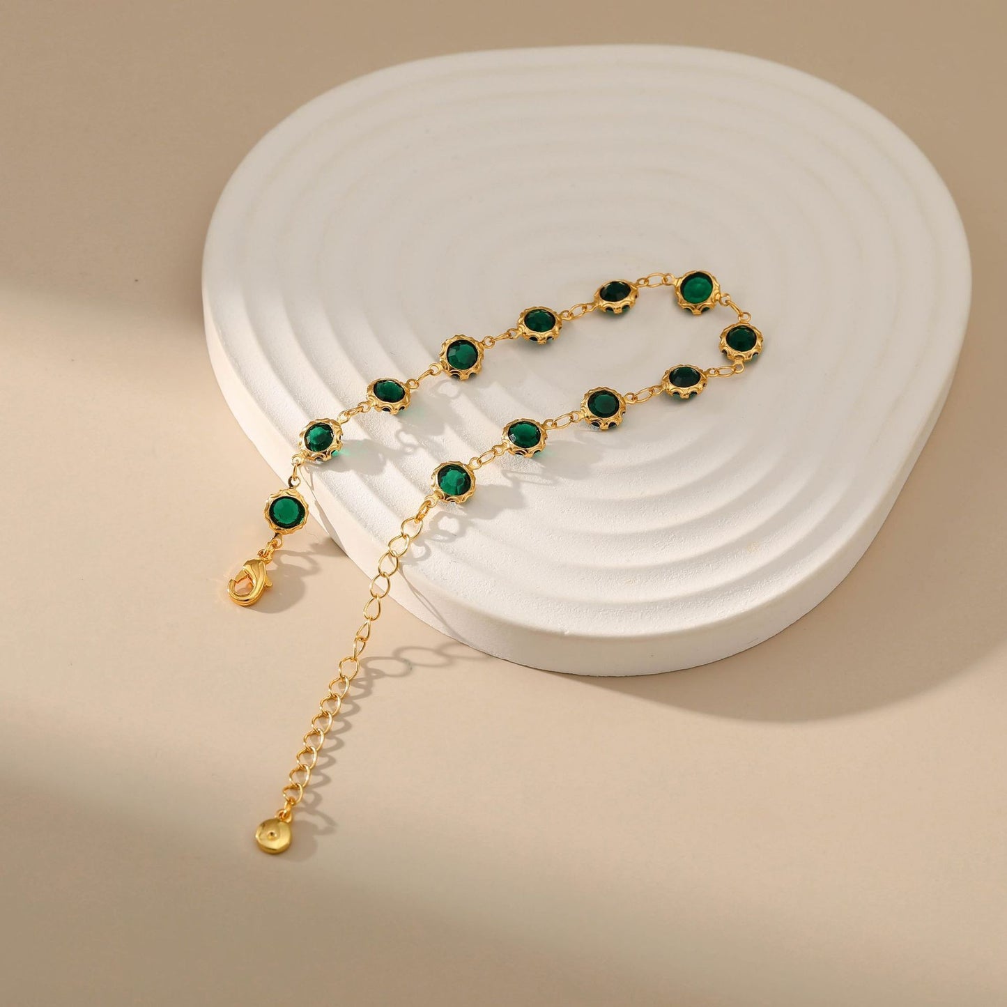 Retro-style Copper-plated 18K Gold French Bracelet