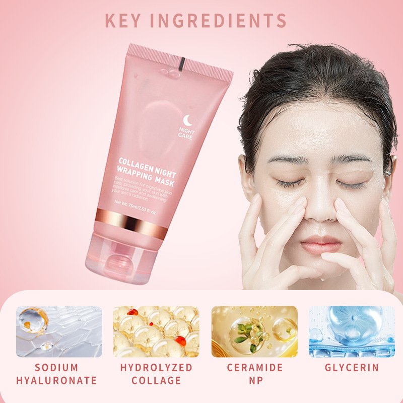 Collagen Night Wrapping Mask Facial Hydrating Moisturizing Peel-Off Mask - Image 4