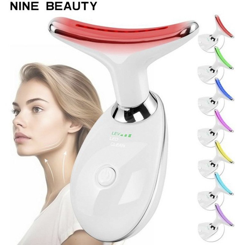 Neck Massager Beauty Device with 7-Color Light Therapy for Neck Wrinkle Care - Image 2