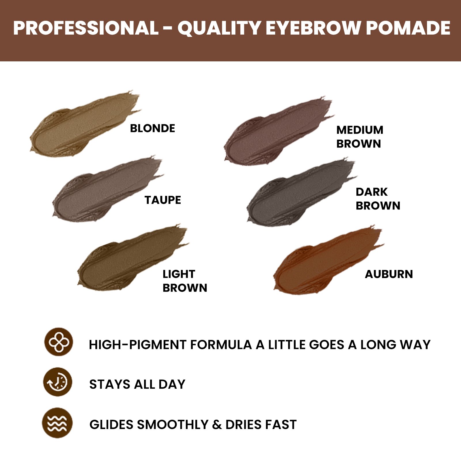 EELHOE Perfect Brow Stencil Kit, Waterproof Smooth Easy Color No Smudge No Makeup Natural Three-Dimensional Eyebrow Cream - Image 6