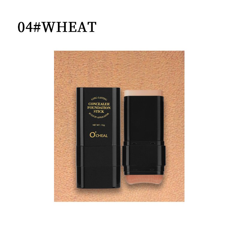 Oqianya Cream Foundation Concealer Long-Lasting Solid Foundation Dual-Purpose Powder Puff Brush - Image 9