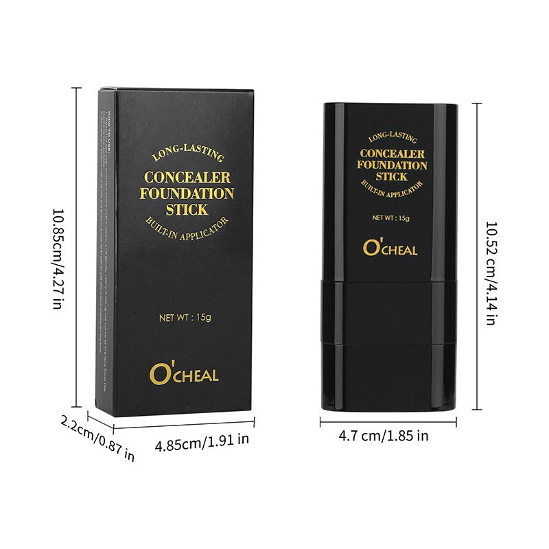 Oqianya Cream Foundation Concealer Long-Lasting Solid Foundation Dual-Purpose Powder Puff Brush - Image 5
