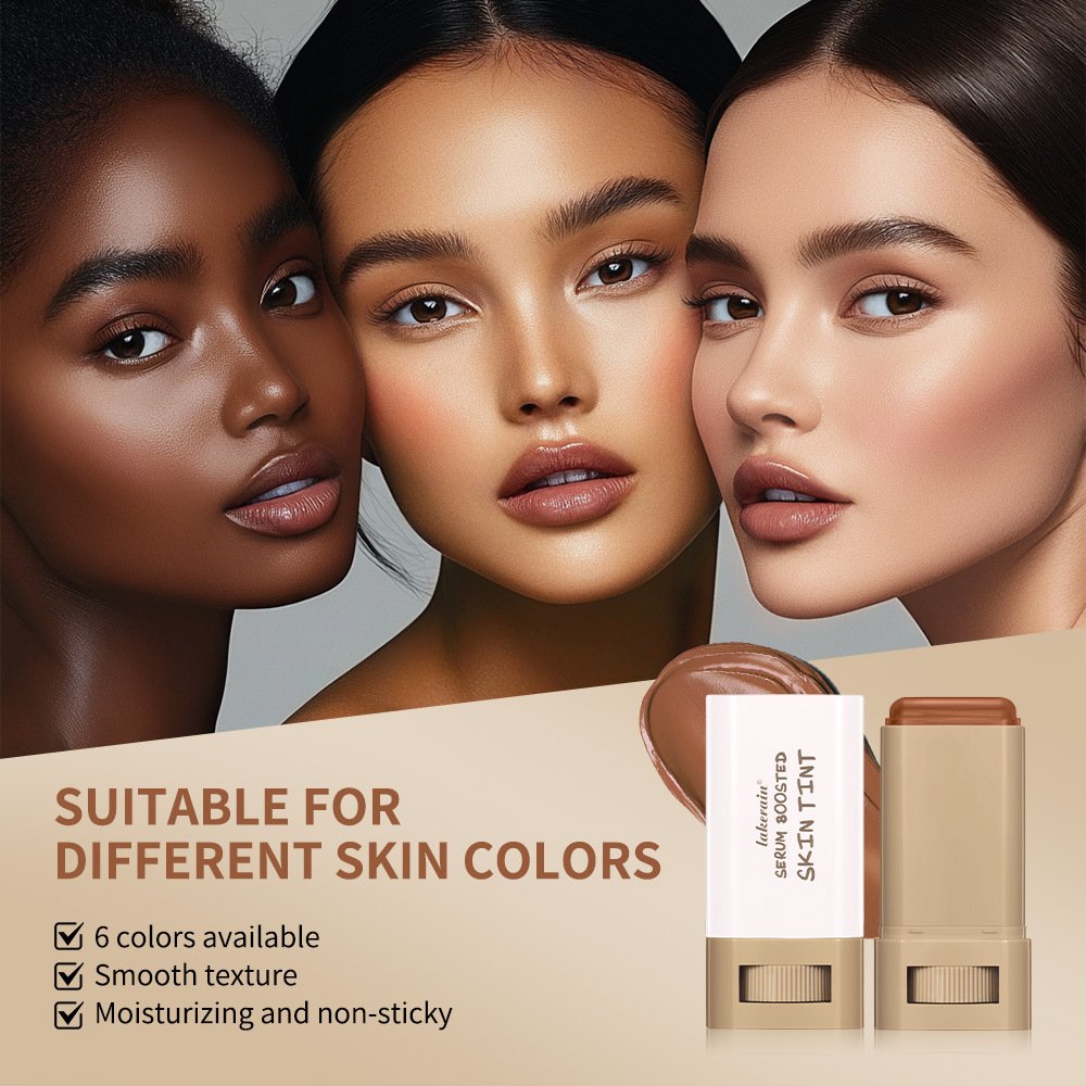 Lakerain Makeup Stick with Color Solid Essence, Long-Lasting Moisturizing Smooth Natural Bare Makeup Concealer Highlighter - Image 3