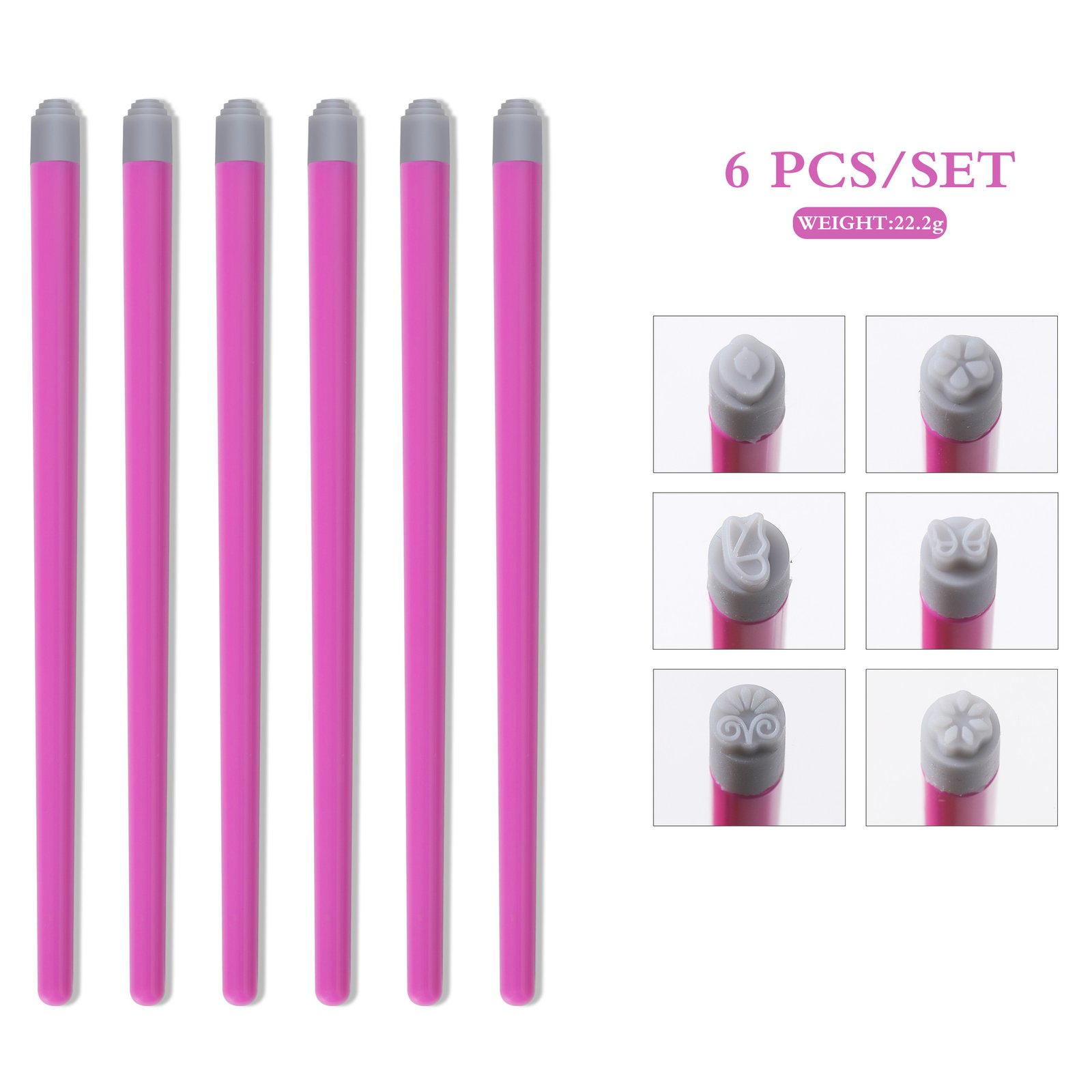 Silicone Head Nail Art Stamping Pen Butterfly Floral DIY Nail Stamp Transfer Tool - Image 6