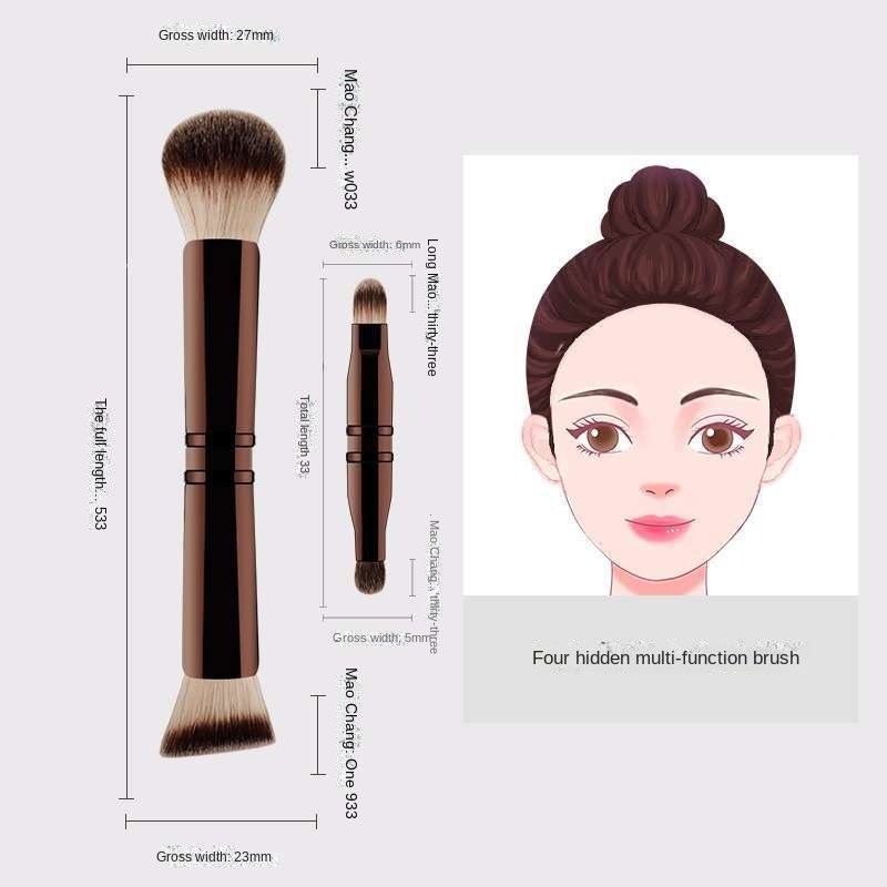 HG Four-Head Hidden Multi-Functional Makeup Brush, Powder Brush, Blush Brush - Image 4