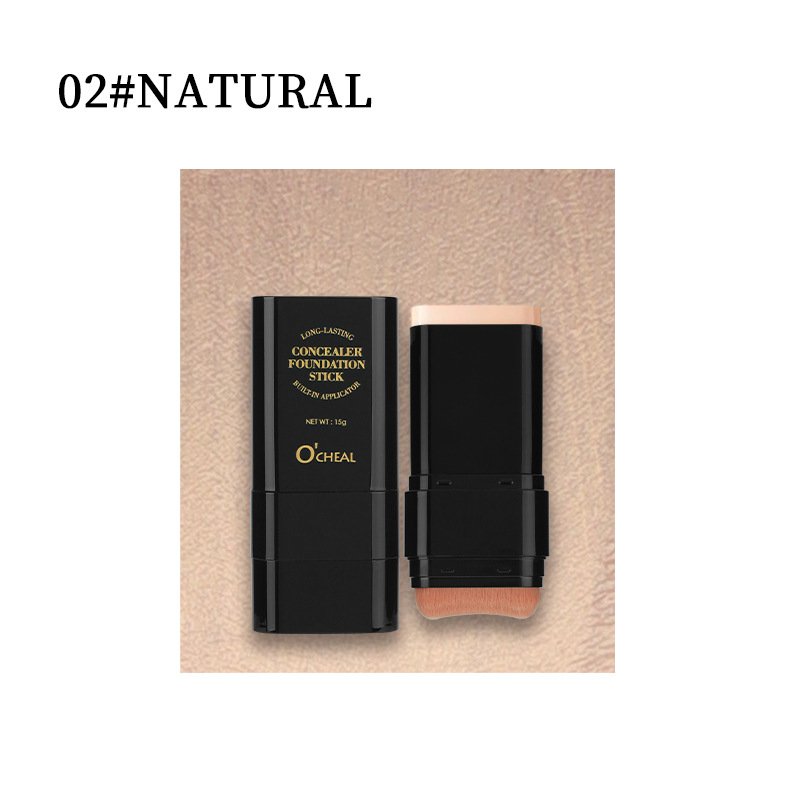 Oqianya Cream Foundation Concealer Long-Lasting Solid Foundation Dual-Purpose Powder Puff Brush - Image 7