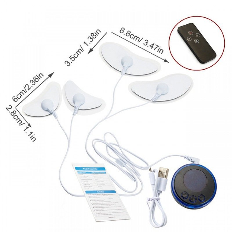 V-Shape Face Wrinkle Reduction EMS Facial Massager with Low-Frequency Pulse, Crescent-Shaped Beauty Device with Remote Control - Image 6