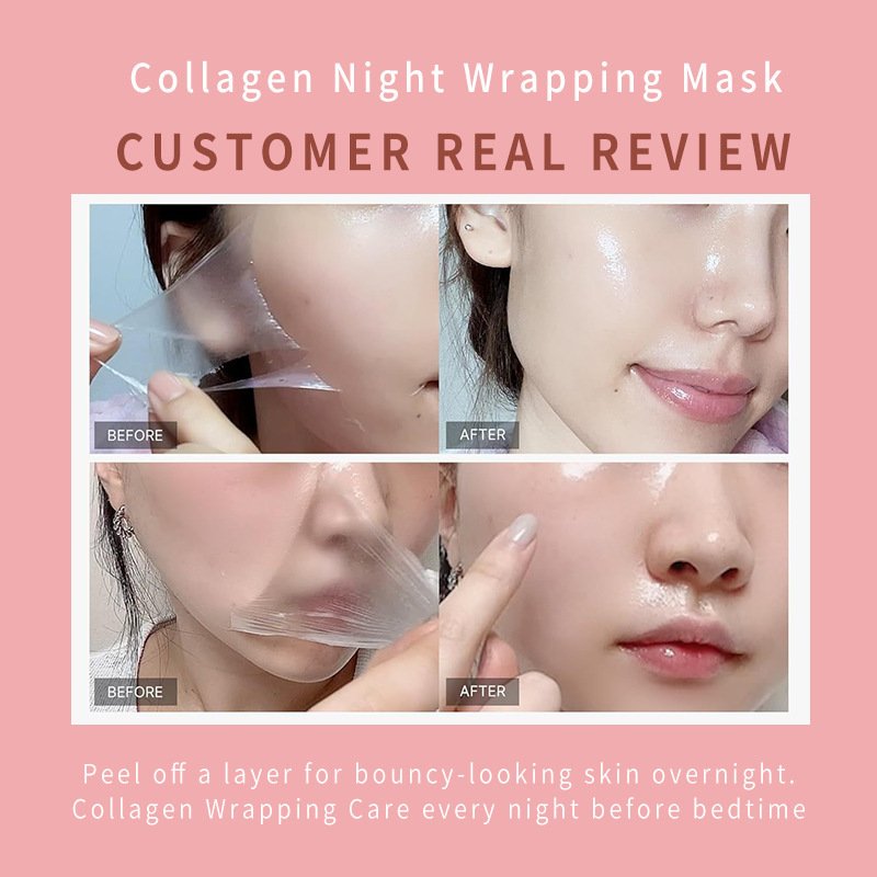 Collagen Night Wrapping Mask Facial Hydrating Moisturizing Peel-Off Mask - Image 5