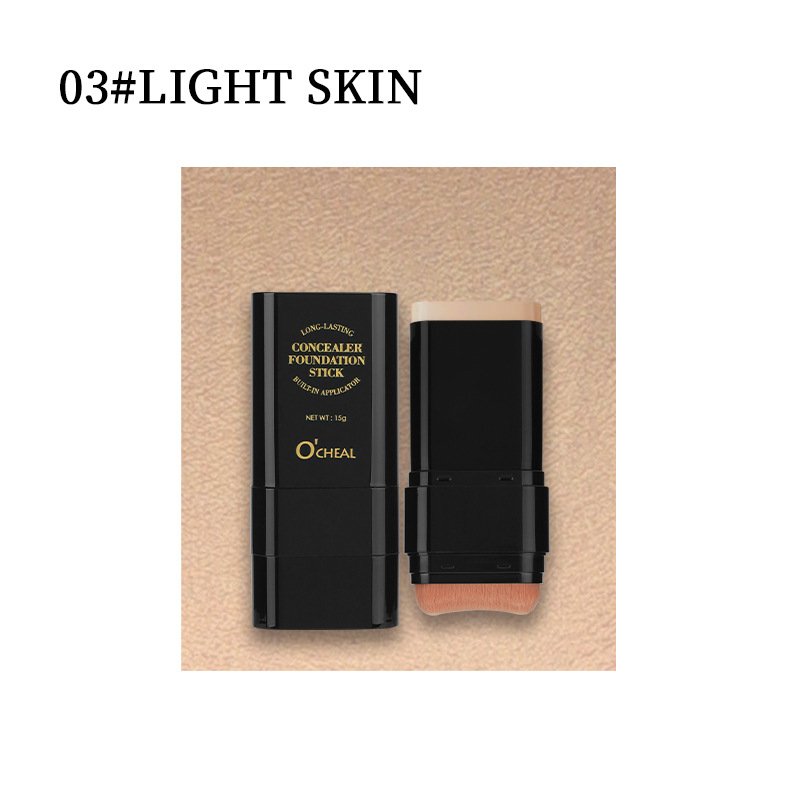 Oqianya Cream Foundation Concealer Long-Lasting Solid Foundation Dual-Purpose Powder Puff Brush - Image 8